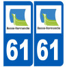 numéro immatriculation 61 (région) - Sticker/autocollant