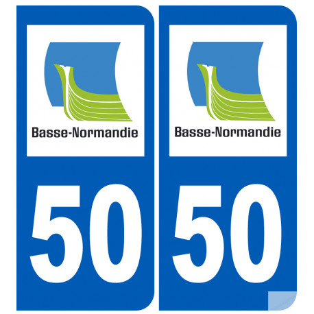 immatriculation 50 (région) - Sticker/autocollant