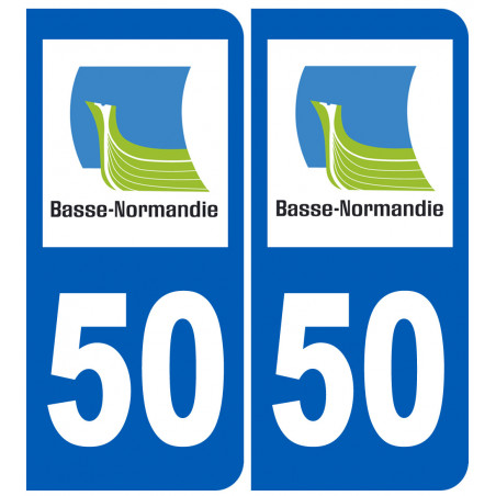 immatriculation 50 (région) - Sticker/autocollant