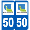 numéro immatriculation 50 (région) - Sticker/autocollant