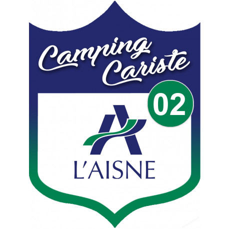 Campingcariste l'Aisne 02 - 20x15cm - Sticker/autocollant