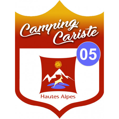 Campingcariste Hautes-Alpes 05 - 15x11.2cm - Sticker/autocollant