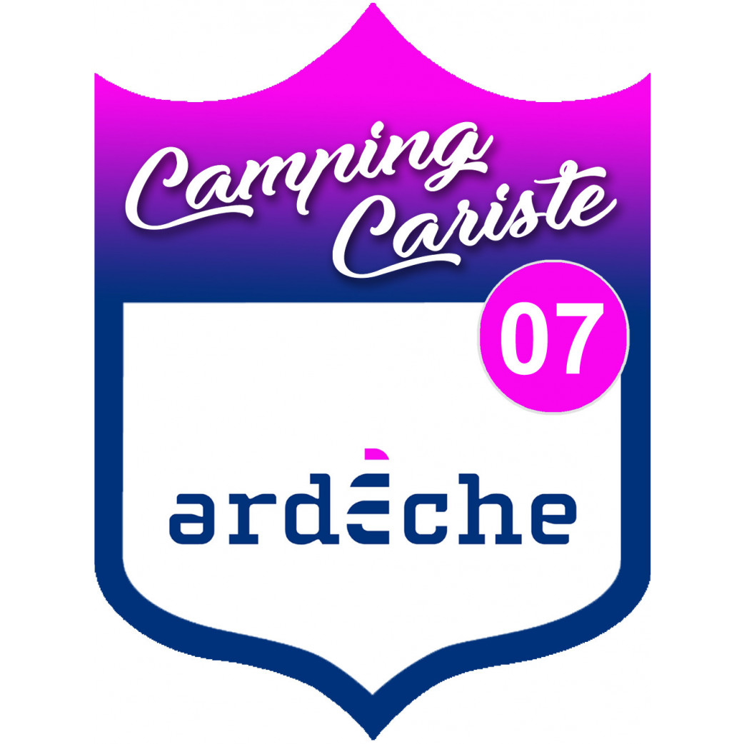 Campingcariste Ardèche 07 - 20x15cm - Sticker/autocollant