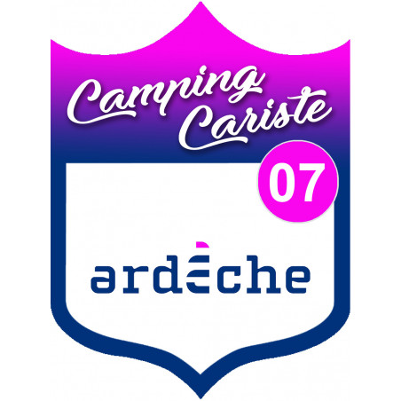 Campingcariste Ardèche 07 - 20x15cm - Sticker/autocollant