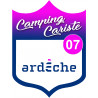 Campingcariste Ardèche 07 - 15x11.2cm - Sticker/autocollant