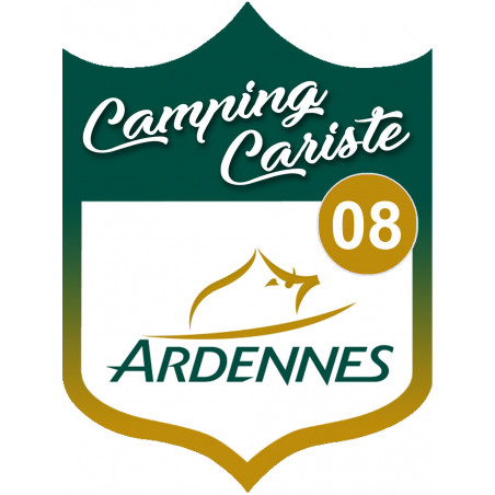 Camping car Ardennes 08 - 20x15cm - Sticker/autocollant