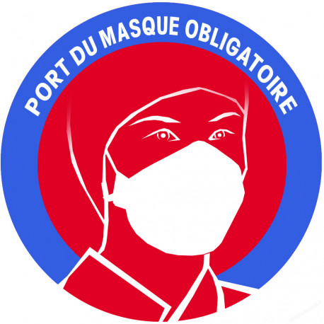 sticker autocollant Port du masque respiratoire obligatoire sticker autocollant Port du masque respiratoire obligatoire