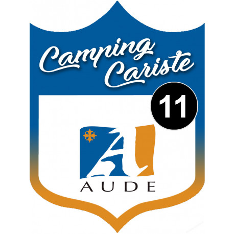 Camping car Aude 11 - 20x15cm - Sticker/autocollant