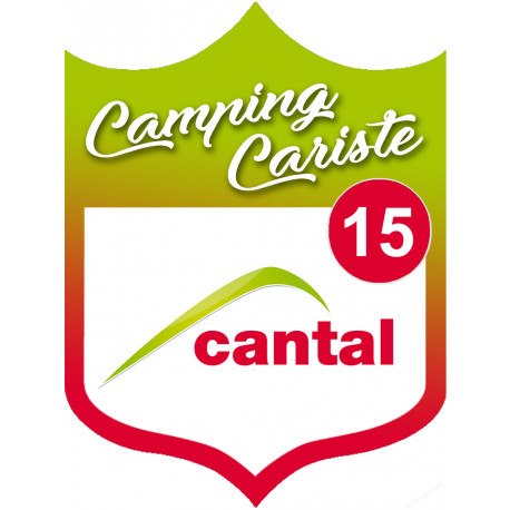 Camping car Cantal 15 - 15x11.2cm - Sticker/autocollant