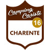 Campingcariste Charente 16 - 10x7.5cm - Sticker/autocollant