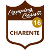Camping car Charente 16 - 15x11.2cm - Sticker/autocollant