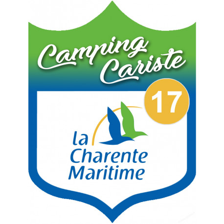 Camping car Charente Maritime 17 - 15x11.2cm - Sticker/autocollant