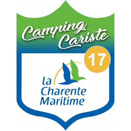 Camping car Charente Maritime 17 - 15x11.2cm - Sticker/autocollant