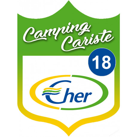 Campingcariste Cher 18 - 10x7.5cm - Sticker/autocollant