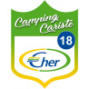 Camping car Cher 18 - 10x7.5cm - Sticker/autocollant