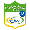 Campingcariste Cher 18 - 15x11.2cm - Sticker/autocollant