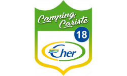 Campingcariste Cher 18 - 20x15cm - Sticker/autocollant