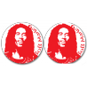 Bob Marley (2 stickers de 10cm) - Sticker/autocollant