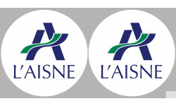 L'Aisne 02 - 2x10cm - Sticker/autocollant