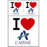 Aisne (02) - 1fois 10cm - 2fois 5cm - Sticker/autocollant