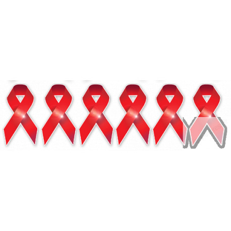 Autocollants :  soutien contre le sida 3