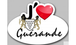 j'aime Guérande - 15x11cm - Sticker/autocollant