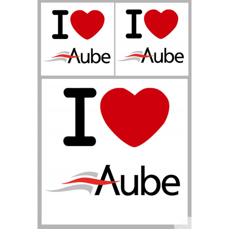 Aube (10) - 1fois 10cm - 2fois 5cm - Sticker/autocollant