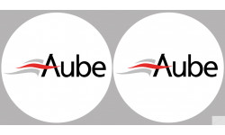 Département Aube 10  - 2 logos de 10cm - Sticker/autocollant