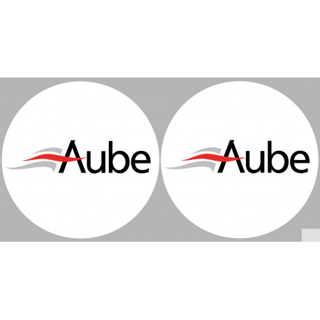 Département Aube 10  - 2 logos de 10cm - Sticker/autocollant