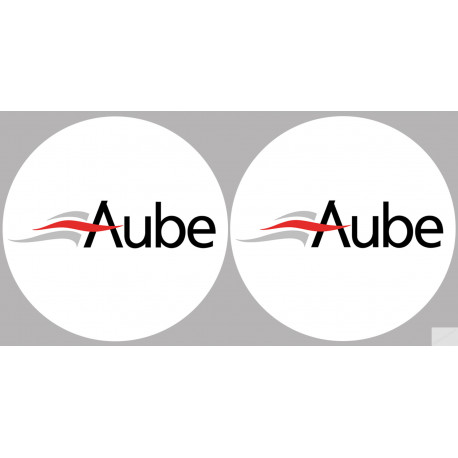 Aube 10  - 2 logos de 10cm - Sticker/autocollant