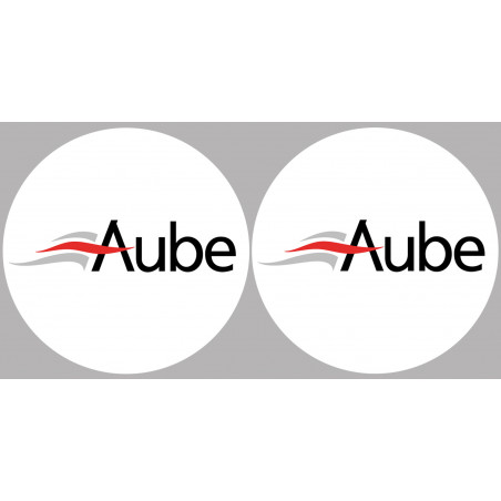 Aube 10  - 2 logos de 10cm - Sticker/autocollant