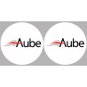 Département Aube 10  - 2 logos de 10cm - Sticker/autocollant