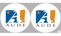 Département Aude 11 - 2 logos de 10cm - Sticker/autocollant