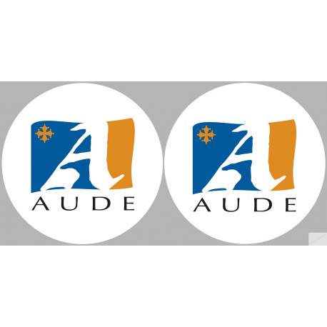 Département Aude 11 - 2 logos de 10cm - Sticker/autocollant