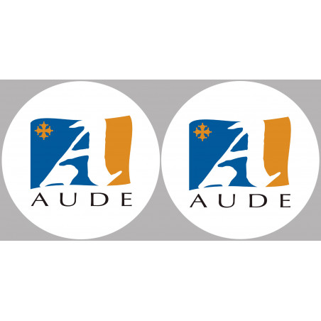 Département Aude 11 - 2 logos de 10cm - Sticker/autocollant