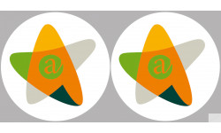 Département L'Aveyron 12  - 2 logos de 10cm - Sticker/autocollant