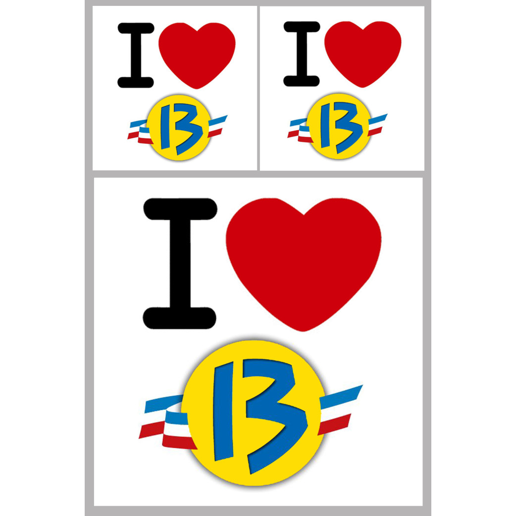 Bouches du Rhône (13) - 1fois 10cm - 2fois 5cm - Sticker/autocollant