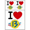 Bouches du Rhône (13) - 1fois 10cm - 2fois 5cm - Sticker/autocollant