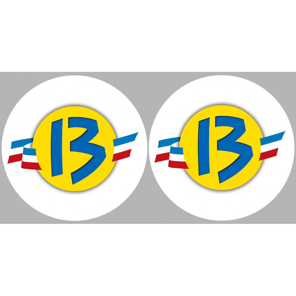 Les Bouches du Rhône 13  - 2fois 10cm - Sticker/autocollant