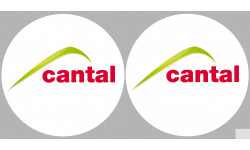 Département Cantal 15  - 2 logos de 10cm - Sticker/autocollant