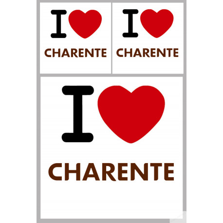 Charente (16) - 1fois 10cm - 2fois 5cm - Sticker/autocollant