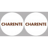 Département La Charente 16  - 2 x 10cm - Sticker/autocollant