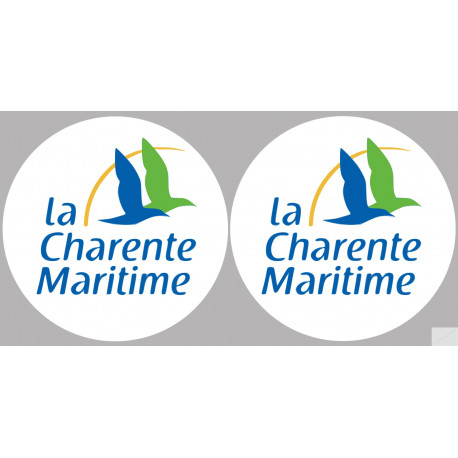 Département La Charente Maritime 17  - 2 logos x 10cm - Sticker/autocollant