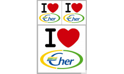 Cher (18) - 1fois 10cm - 2fois 5cm - Sticker/autocollant