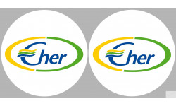 Département Le Cher 18  - 2 logos de 10cm - Sticker/autocollant