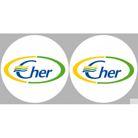 Le Cher 18 - 2fois 10cm - Sticker/autocollant Le Cher 18 - 2fois 10cm - Sticker/autocollant