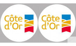 Département La Côte d'Or 21 - 2 autocollants logo - Sticker/autocollant