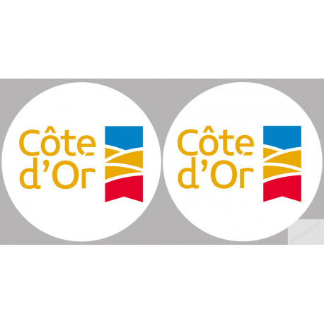 Département La Côte d'Or 21 - 2 autocollants logo - Sticker/autocollant