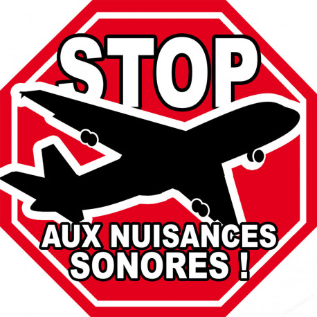 Stop aux nuisances sonores (10cm) - Sticker/autocollant