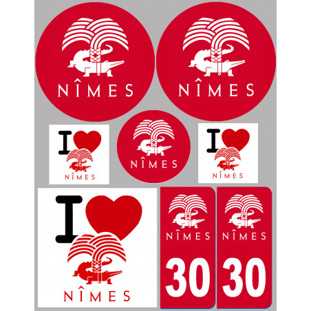 Sticker / autocollant : ville de Nîmes